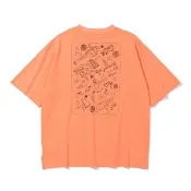 【POLER STUFF】日本限定 PIGMENT DAY ONE RELAX FIT TEE 復古水洗圖騰寬鬆短袖T恤 橘染