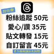 Threads 買粉絲 台灣粉 TH粉絲 買讚 買粉 脆粉 脆讚 IG粉 IG追蹤 愛心 FB IG YT 脆 買人氣