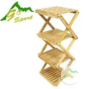 川山岳海 [ Go Sport ] 竹製四層架 / 置物架 / 伸縮收納架 / 44330