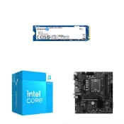(店+)【Intel 英特爾】〈自MO價〉i3-14100+微星 B760M BOMBER WIFI D4 主機板+金士頓 NV3 1TB SSD