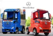 賓士Benz原廠授權烤漆Actros TRUCK四驅童車2.4G遙控卡車貨車聯結車拖車頭兒童電動車貨車電動車HL358