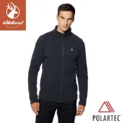 【Wildland 荒野 男 Polartec PSP彈性功能外套《夜空灰》】P2610/薄刷毛/中層衣/運動外套