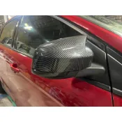 現貨 福特 FOCUS MK3 MK3.5 專用 水轉印卡夢 牛角後視鏡蓋 無縫版 專用後視鏡蓋 後視鏡殼 黏貼式裝飾蓋
