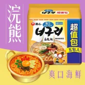 (店+)【NONG SHIM 農心】韓國 農心 浣熊 爽口 海鮮 烏龍麵 超值包 外銷版 120gx5包入