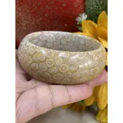 16.5圍52mm寬版 天然珊瑚玉 菊花玉多彩手鐲 手環