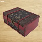 jiadass 百寶箱收納盒復古手工木製裝飾珠寶飾品適用於走廊臥室客廳