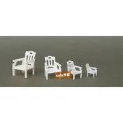 ◆SOFIAの樂園◆ 模型造景 微景配件 模型屋 小家具 模型椅子 餐椅 戶外沙灘椅 休閑椅 50～100比例