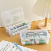 (店+)【生活職人】文具收納盒 儲物盒 收納盒 萬用 透明收納盒 透明雙扣收納盒 桌面 冰箱  大容量 鉛筆盒