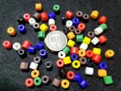 【綺綺愛編織】角珠 管珠 大顆原住民珠 陶瓷珠 混色 7*7mm 串珠材料