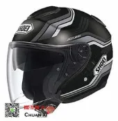 傳璽騎士部品 【Shoei J-Cruise】STOLD內建式墨片 3/4罩型安全帽 休閒通勤 灰黑 灰黑 藍白 紅白