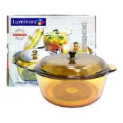 Luminarc 樂美雅 琥珀色微晶玻璃圓鍋 2.25L 3.25L