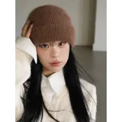 Codibook｜韓國 binary01 純色羊毛混紡針織毛帽［預購］帽子 小圓帽 女裝
