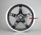 【中清輪胎店】類ADVAN GT 旋壓輕量化 16吋 五爪鋁圈樣式 閃銀黑拋光邊 全車系適用 (贈送升級配件)