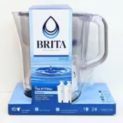 玉山最低比價網 【免運】 Brita Champlain 濾水壺 10杯2.4L 含2個8週白色圓形濾心 有濾芯更換指示燈2022年後製 (U20)#1512822
