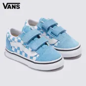 Vans Old Skool V 小童款藍色棋盤格滑板鞋 休閒鞋