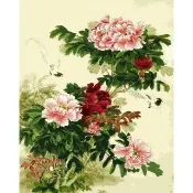 【ArtLife 藝術生活】87526牡丹花開40*50CM(數字油畫 DIY DIY數字油畫 交換禮物 畫畫玩具)