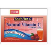 第二盒更優惠，天然成Fruit Fizz天然泡泡c維他命c小紅莓，天然成 泡泡C(小紅莓) 30包/盒