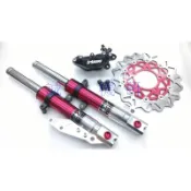 誠一機研 DY 前叉+川歐力士煞車卡鉗組+浮動碟 G6 JET POWER 125 TIGRA FORCE SMAX