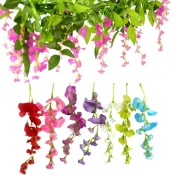 洛陽牡丹 AMZ 仿真紫藤花假花藤條裝飾花塑膠花串藤蔓空調管道遮擋纏繞吊花吊頂