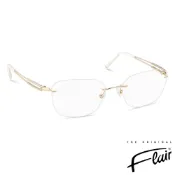 Flair Das Original 德國芙萊爾 雙線鑲鑽無框光學眼鏡(FR9140-100)