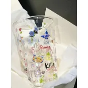 🍒桃園出貨🍒可愛個性塗鴉印花吸管玻璃杯新款杯子ins高顏值咖啡杯玻璃水杯子