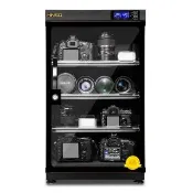 【凱勒】70L電子防潮箱 相機乾燥箱 攝影設備防潮櫃 單眼相機除濕箱 茶葉儲存櫃(內置LED燈 配套箱鎖)
