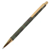 DAKS 日本製經典品牌格紋圖騰LOGO Sailor 按壓式油性原子筆(綠格紋/黑色0.7MM筆芯)