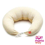 【Mamaway媽媽餵】  敷料親膚棉月亮枕(枕心+枕套)  哺乳枕  嬰兒枕頭 寶寶枕頭