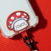 蘑菇貓手機夾片連6mm掛繩 十三色入 Phone Strap