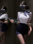全球選品1館 生活百貨 情趣製服OL女秘書cosplay角色扮演辦公室老師空姐包臀短裙可外穿