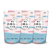 (店+)【Combi】康貝 四酵合一洗精補充包促銷組 1000mlX3(嬰幼兒洗衣精/酵素洗衣精/植物性配方/寶寶共和國)