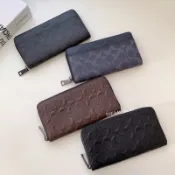 現貨👼🏻美國代購🇺🇸 Coach Accordion 男生長夾 男款長夾 拉鍊長夾 防刮 老花 多夾層 長夾 男款 皮夾