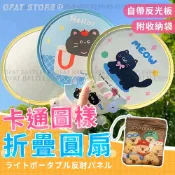 【夏日隨身必備】超可愛迷你折疊設計 圓扇 飛盤扇 折疊扇 隨身扇 補光扇子 夏天涼扇 禮品贈品【HF255】