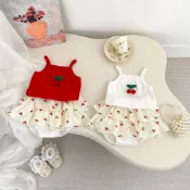 Potato Baby | 25 櫻桃吊帶背心+蛋糕包屁裙兩件式 可愛 寶寶 嬰兒 童裝 寶貝