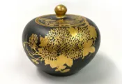 【台灣禮品館】祥軒窯 四季鎏金罐-墨秋 茶倉茶罐 鶯歌燒