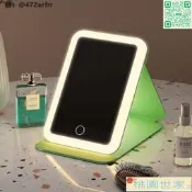 【台灣現貨】【全網最低價】化妝鏡 網紅鏡子 化妝鏡LED燈可充電式折疊便攜發光鏡子INS女風學生宿舍帶