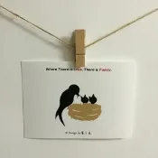 《藝之魚》Where There is Love, There is Family 卡片 明信片 --C0017