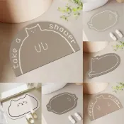 (店+)【Hoom 禾慕生活】可愛貓貓軟地墊 40X60 cm浴室地墊 珪藻土地墊 吸水地墊 硅藻土軟地墊 矽藻土地墊 聖誕禮物 交換禮物
