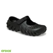 Crocs 卡駱馳 (女鞋) 波波瑪麗珍克駱格 Echo Mary Jane Clog-黑色-211996-001