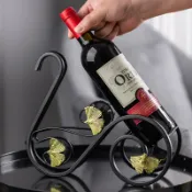 協貿國際日用品生活5館 家用紅酒杯架酒柜紅酒架擺件輕奢高檔酒架葡萄酒裝飾倒掛酒瓶架子