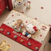 在臺出貨🍀HelloKitty立體可愛浴室地墊浴室吸水地墊家用門口腳墊卡通地毯米