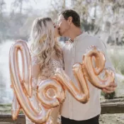 超大LOVE鋁膜氣球(台灣現貨)情人節氣球 求婚氣球 婚紗氣球 派對氣球 LOVE氣球 草寫LOVE氣球