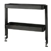 【IKEA 宜家家居】VATTENKAR 桌面層架, 黑色, 49x15 公分