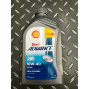殼牌 機油Shell ADVANCE 4T 10W 機油 全合 德國原裝製造 10W40 全合成 機車機油 一公升
