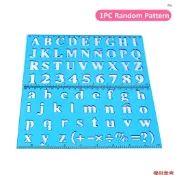 全新塑料繪圖尺字母和數字空心模板模板學習工具兒童學生學校辦公用品