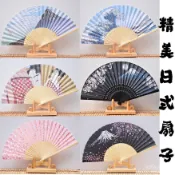 [上新 限時優惠]日本和服扇新款女式折扇日式和風扇絕美櫻花絹布扇子和室裝飾品折扇 手扇  日式扇子