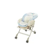 (店+)【Combi】i Letto AT ST電動安撫餐椅搖床-藍色巴黎