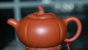 中國三希紅土紫砂壺_瓜蔓壺_047
