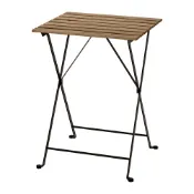 【IKEA 宜家家居】TÄRNÖ 戶外餐桌, 黑色/淺棕色, 55x54 公分