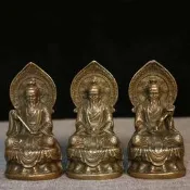 【可開發票】銅三清道祖元始太上老君三清銅像道德靈寶天尊神像祖師擺件